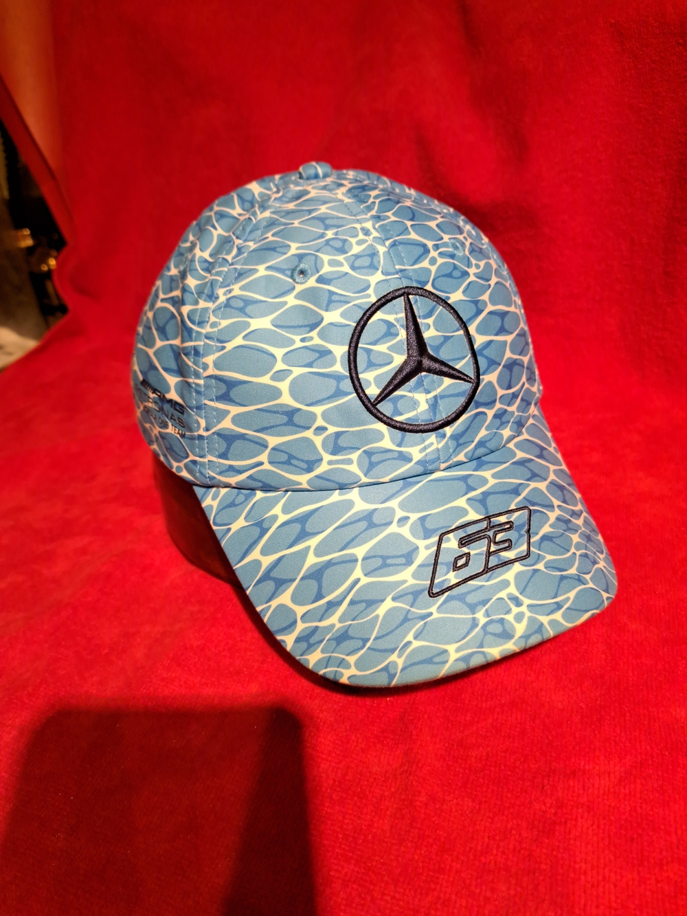 Blue Pattern AMG Petronas Formula One Team Baseball Cap